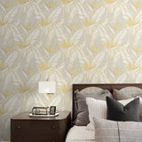 Birds of paradise peel and stick wallpaper bedroom SG11903 from Stacy Garcia Home