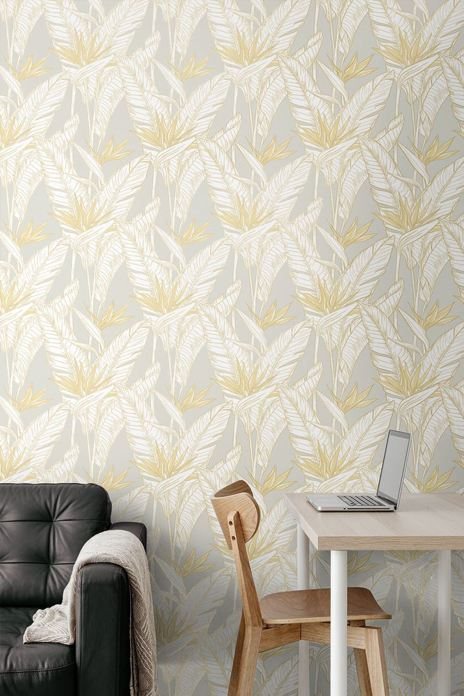 Birds of paradise peel and stick wallpaper decor SG11903 from Stacy Garcia Home