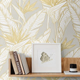 Birds of paradise peel and stick wallpaper accent SG11903 from Stacy Garcia Home