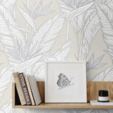 Birds of paradise peel and stick wallpaper accent SG11905 from Stacy Garcia Home