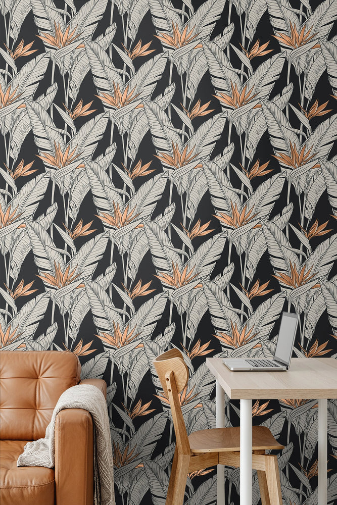 Birds of paradise peel and stick wallpaper decor SG11910 from Stacy Garcia Home