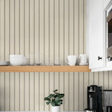 Faux wood peel and stick wallpaper Japandi kitchen SG12103 from Stacy Garcia Home