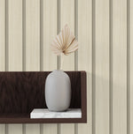 Faux wood peel and stick wallpaper Japandi decor SG12103 from Stacy Garcia Home
