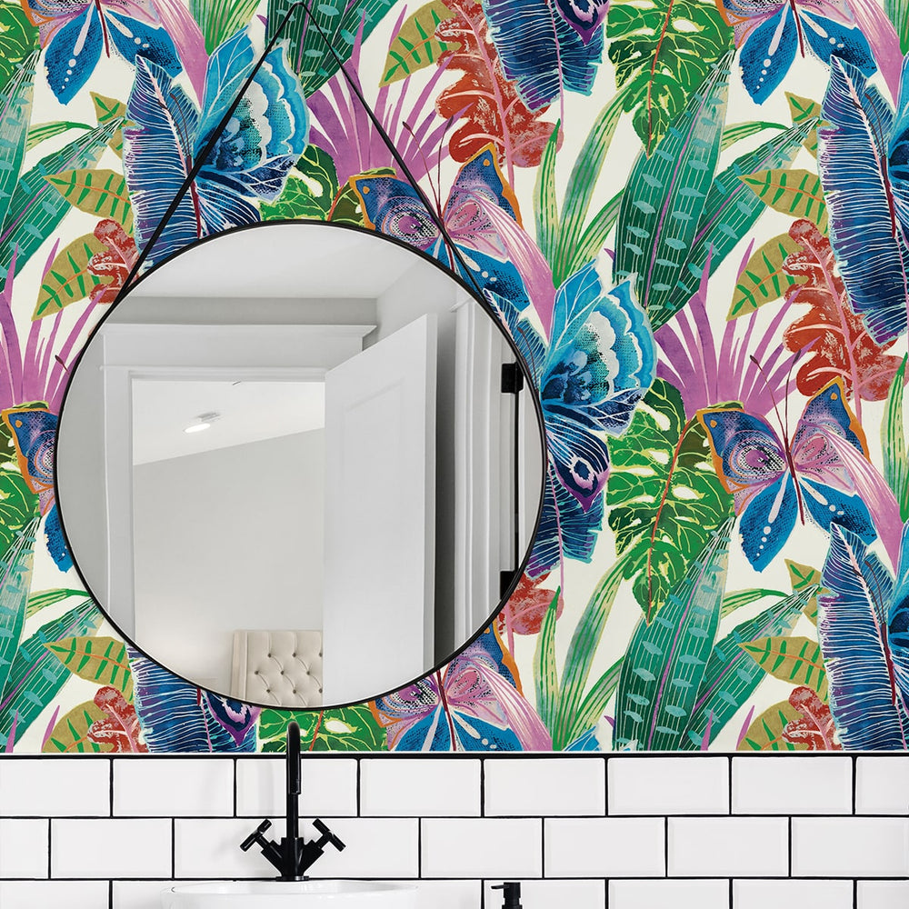 
                  
                    SG12201 Mariposa butterfly botanical peel and stick wallpaper bathroom from The Sojourn Collection by Stacy Garcia
                  
                
