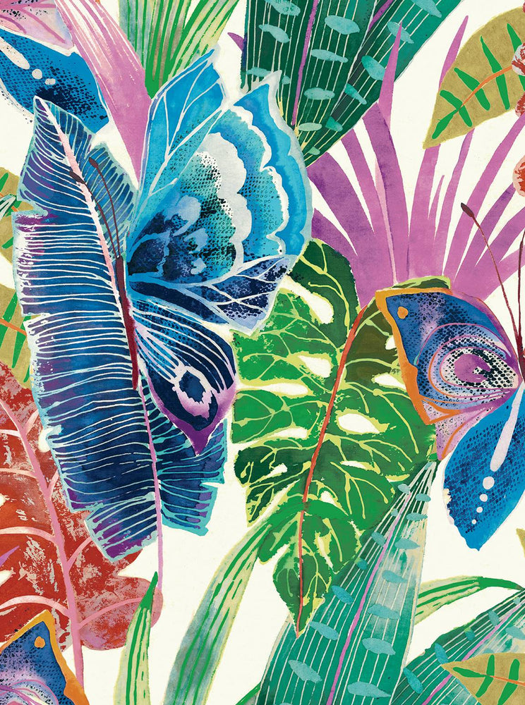 SG12201 Mariposa butterfly botanical peel and stick wallpaper from The Sojourn Collection by Stacy Garcia