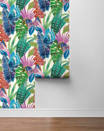 SG12201 Mariposa butterfly botanical peel and stick wallpaper roll from The Sojourn Collection by Stacy Garcia
