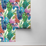 SG12201 Mariposa butterfly botanical peel and stick wallpaper roll from The Sojourn Collection by Stacy Garcia