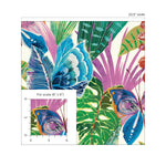 SG12201 Mariposa butterfly botanical peel and stick wallpaper scale from The Sojourn Collection by Stacy Garcia