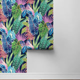 SG12202 Mariposa butterfly botanical peel and stick wallpaper roll from The Sojourn Collection by Stacy Garcia