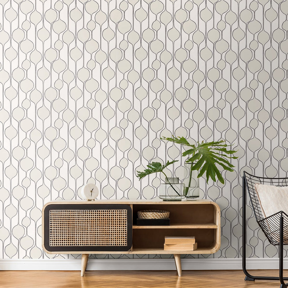 
                  
                    Geometric wallpaper living room SL80100 minimalist from The Simple Life collection by Seabrook Designs
                  
                