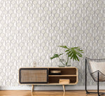 Geometric wallpaper living room SL80100 minimalist from The Simple Life collection by Seabrook Designs