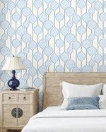 Geometric wallpaper bedroom SL80102 minimalist from The Simple Life collection by Seabrook Designs