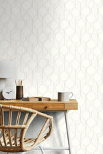 Geometric wallpaper decor SL80108 minimalist from The Simple Life collection by Seabrook Designs
