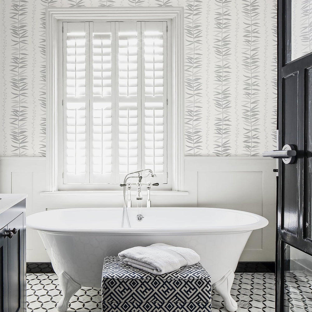 
                  
                    Leaf wallpaper bathroom SL80508 from The Simple Life collection by Seabrook Designs
                  
                