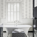 Leaf wallpaper bathroom SL80508 from The Simple Life collection by Seabrook Designs
