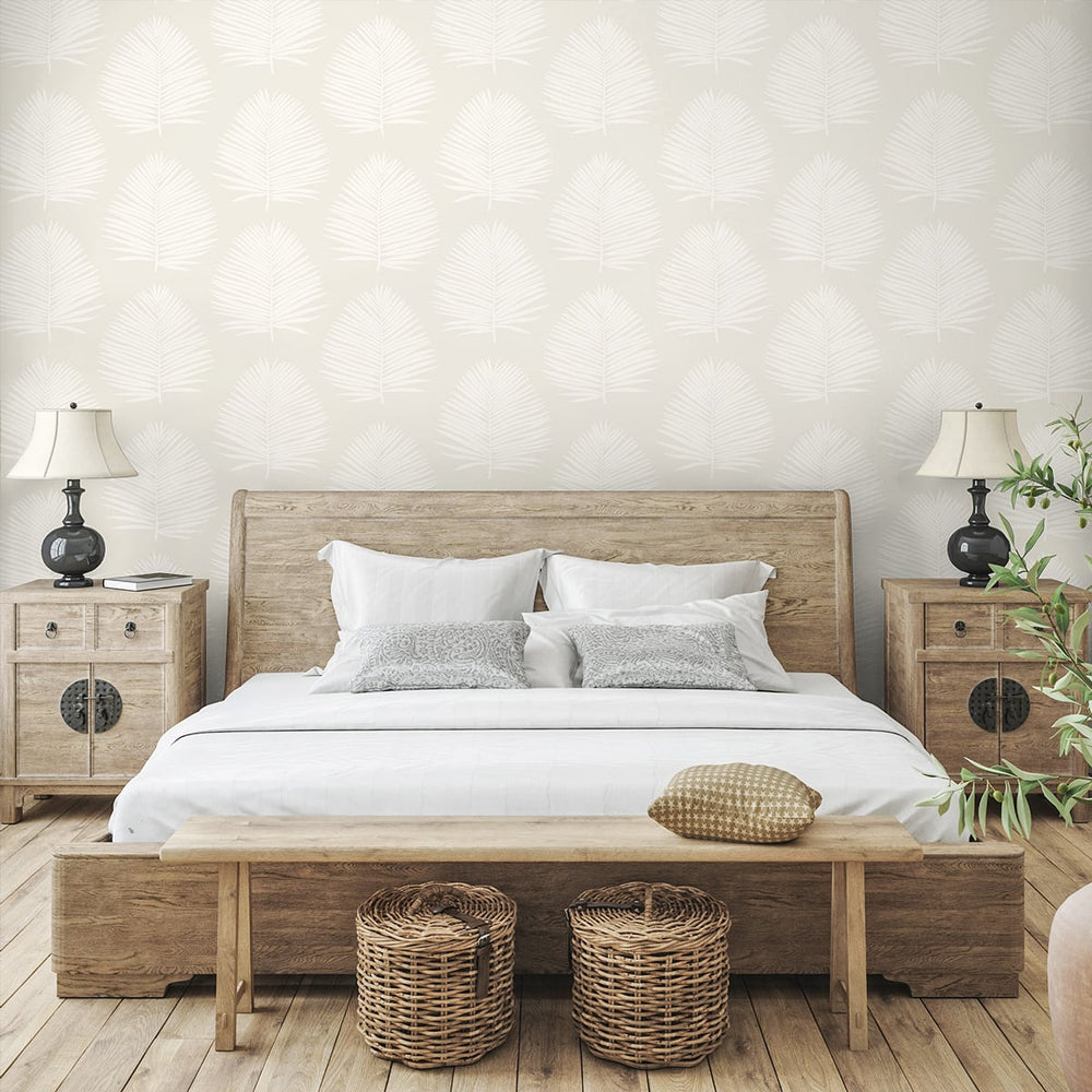 Palm wallpaper bedroom SL80700 from The Simple Life collection by Seabrook Designs