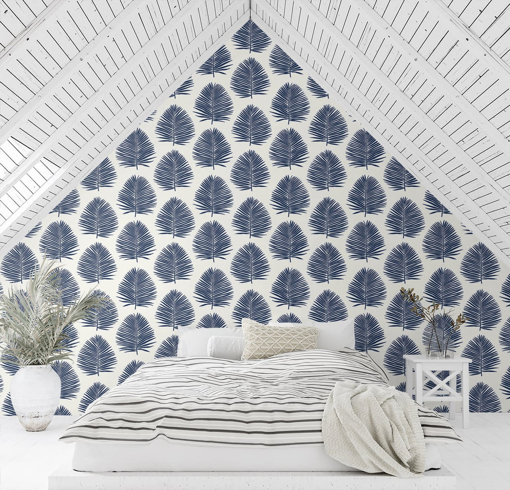 Palm wallpaper SL80702 bedroom from The Simple Life collection by Seabrook Designs