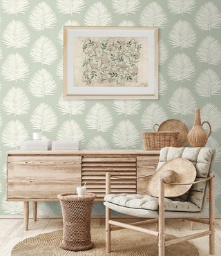 Palm wallpaper decor SL80704 from The Simple Life collection by Seabrook Designs