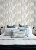 Geometric wallpaper bedroom SL80800 from The Simple Life collection by Seabrook Designs