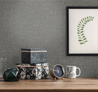 SL81110 faux linen wallpaper decor from The Simple Life collection by Seabrook Designs