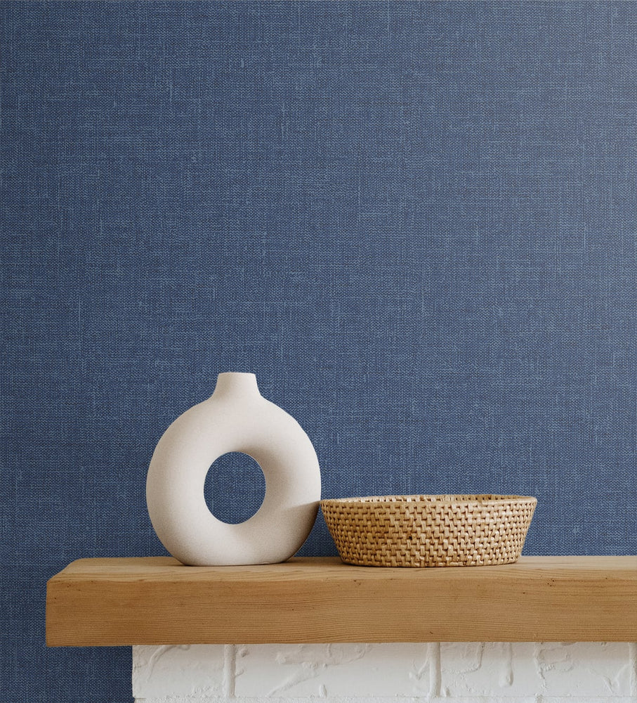 SL81142 faux linen wallpaper decor from The Simple Life collection by Seabrook Designs