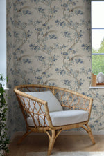 SD20906VS Chesterton vintage chinoiserie wallpaper living room from Say Decor