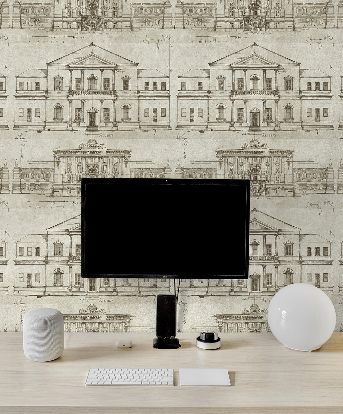 Antique architecture wallpaper decor SD00616VS from Say Decor