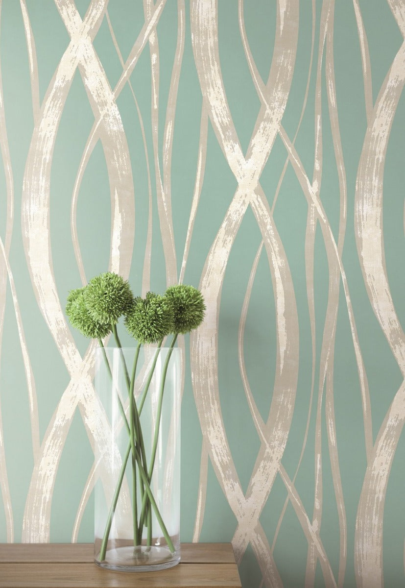 TA21104 barbados weaving stripe wallpaper decor from the Tortuga collection by Seabrook Designs