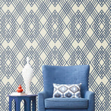 TA21302 Cayman lattice geometric wallpaper decor from the Tortuga collection by Seabrook Designs