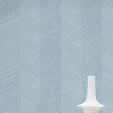 TC70102 vase blue chevy hemp embossed vinyl wallpaper from the More Textures collection by Seabrook Designs