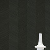 TC70110 vase black chevy hemp embossed vinyl wallpaper from the More Textures collection by Seabrook Designs