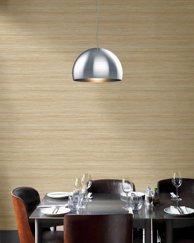 TC70305 dining room tan shantung silk embossed vinyl wallpaper from the More Textures collection by Seabrook Designs