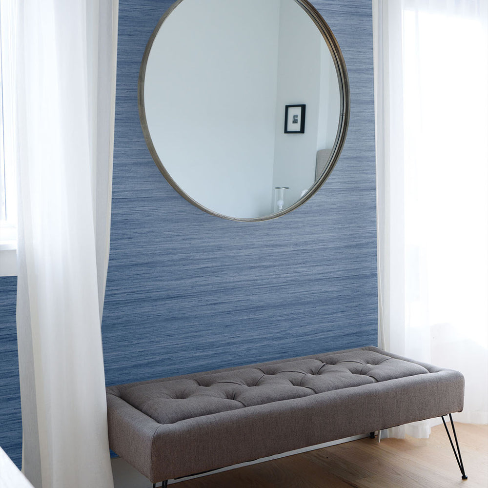 
                  
                    TC70309 bench blue shantung silk embossed vinyl wallpaper from the More Textures collection by Seabrook Designs
                  
                