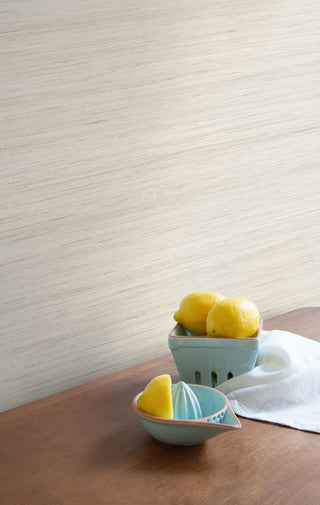 TC70321 kitchen cream shantung silk embossed vinyl wallpaper from the More Textures collection by Seabrook Designs