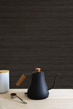TC70326 kitchen brown shantung silk embossed vinyl wallpaper from the More Textures collection by Seabrook Designs