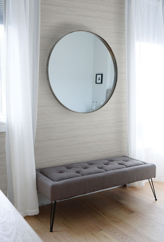 TC70328 bench beige shantung silk embossed vinyl wallpaper from the More Textures collection by Seabrook Designs