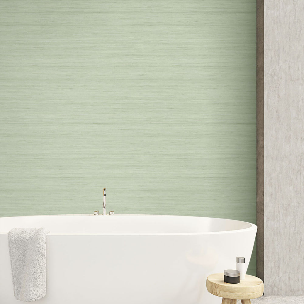 
                  
                    TC70334 bathroom green shantung silk embossed vinyl wallpaper from the More Textures collection by Seabrook Designs
                  
                