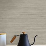 TC70337 kitchen gray shantung silk embossed vinyl wallpaper from the More Textures collection by Seabrook Designs