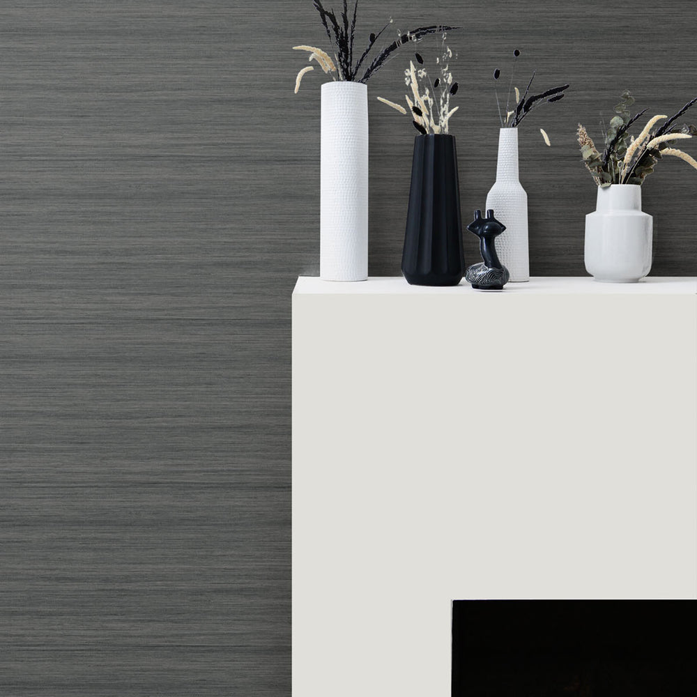 
                  
                    TC70358 fireplace gray shantung silk embossed vinyl wallpaper from the More Textures collection by Seabrook Designs
                  
                
