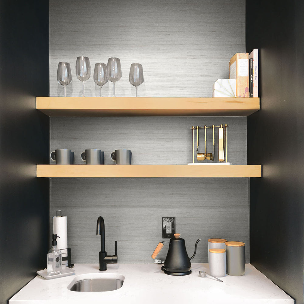 
                  
                    TC70368 wet bar white shantung silk embossed vinyl wallpaper from the More Textures collection by Seabrook Designs
                  
                