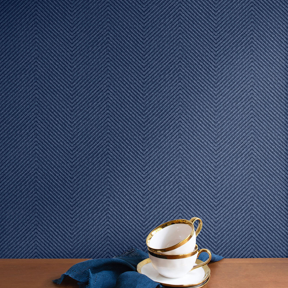 
                  
                    TC70412 kitchen blue cafe chevron embossed vinyl wallpaper from the More Textures collection by Seabrook Designs
                  
                