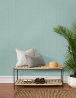 TC70502 entry teal seagrass weave embossed vinyl wallpaper from the More Textures collection by Seabrook Designs
