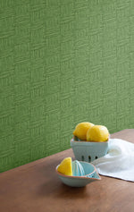 TC70504 kitchen green seagrass weave embossed vinyl wallpaper from the More Textures collection by Seabrook Designs