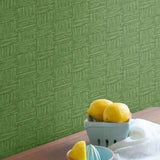 TC70504 kitchen green seagrass weave embossed vinyl wallpaper from the More Textures collection by Seabrook Designs