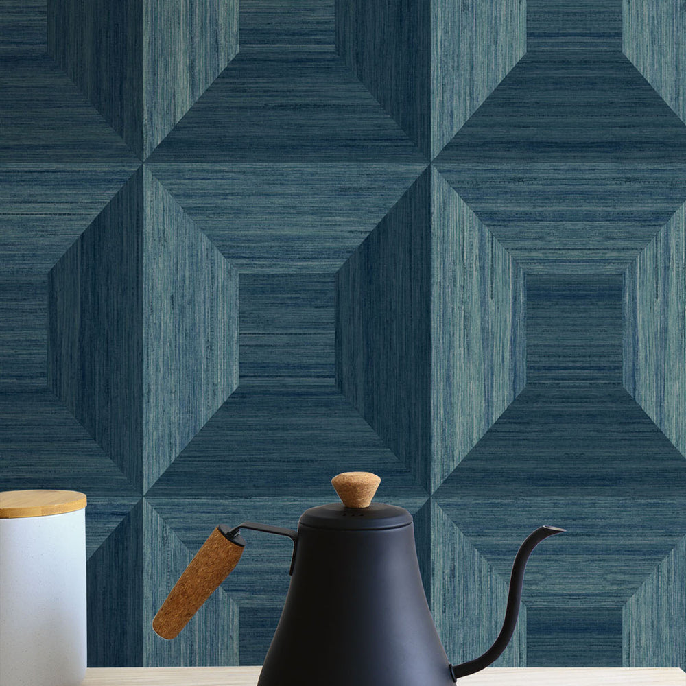 
                  
                    TC70602 kitchen blue squared away geometric embossed vinyl wallpaper from the More Textures collection by Seabrook Designs
                  
                