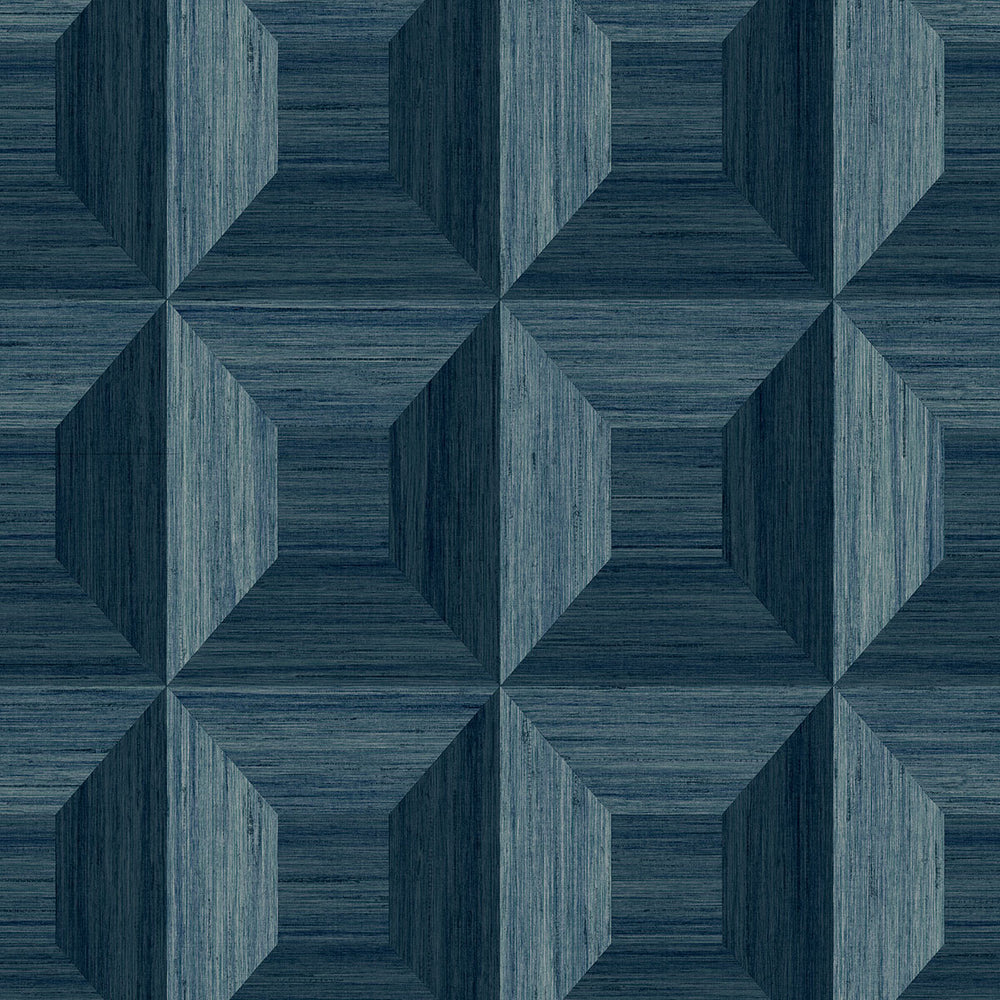 TC70602 blue squared away geometric embossed vinyl wallpaper from the More Textures collection by Seabrook Designs