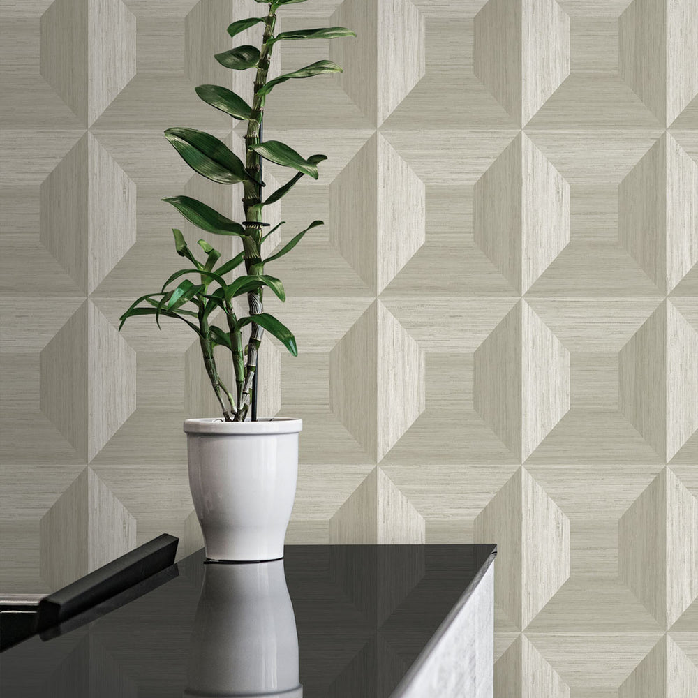 
                  
                    TC70605 plant tan squared away geometric embossed vinyl wallpaper from the More Textures collection by Seabrook Designs
                  
                