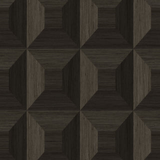 TC70606 brown squared away geometric embossed vinyl wallpaper from the More Textures collection by Seabrook Designs