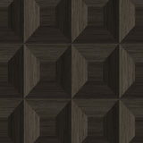 TC70606 brown squared away geometric embossed vinyl wallpaper from the More Textures collection by Seabrook Designs