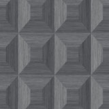 TC70608 gray squared away geometric embossed vinyl wallpaper from the More Textures collection by Seabrook Designs